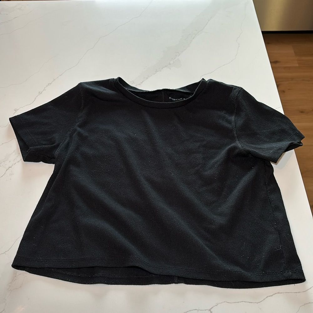 American eagle black crop top